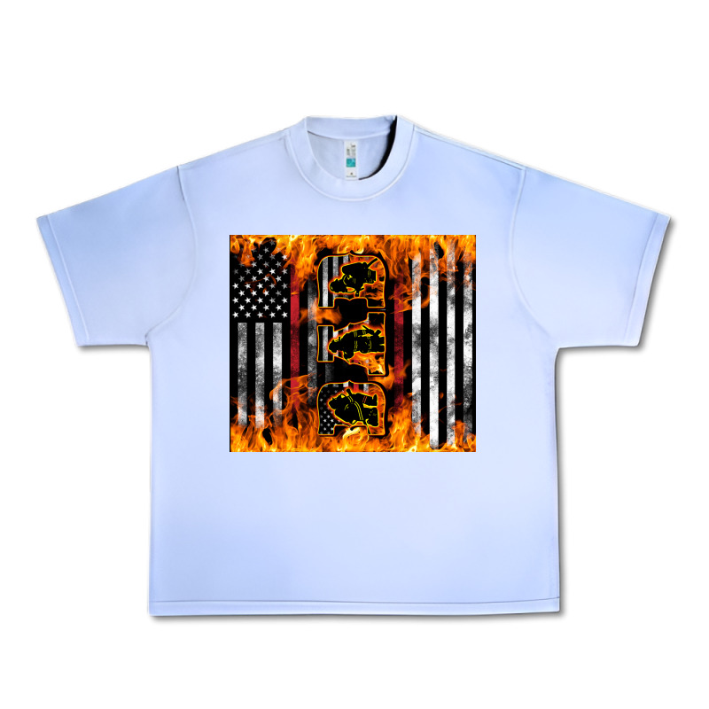 Western Firefighter Dad Urban Heavy Tee by LillyAllenDesigns | Teevron
