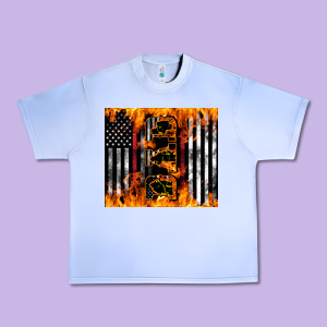 Western Firefighter Dad Urban Heavy Tee Designed By Lillyallendesigns