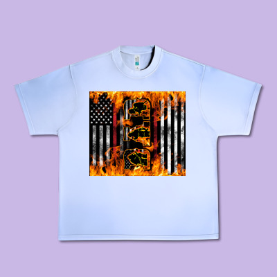 Western Firefighter Dad Urban Heavy Tee Designed By Lillyallendesigns