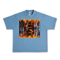 Pebble Blue Western Firefighter Dad Urban Heavy Tee - LillyAllenDesigns