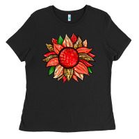 Black strawberry sunflower Ladies Tee - Zillion Design Studio