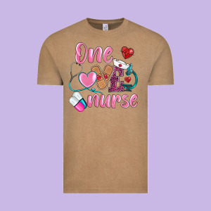 One Loved Nurse Vintage Tee Designed By Barkaloodesign
