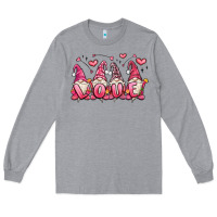 Heather Grey love gnomes valentine's day Long Sleeve Tee - MaliasSmallBusiness