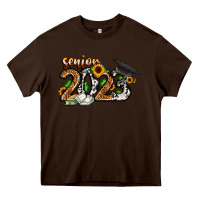 Chocolate Brown senior 2023 Heavy Core Tee - CowhideDigitalArt