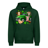 Forest Green St. Patrick's farm animal truck Urban Hoodie - OliviaCreatesArt
