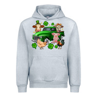 Heather Grey St. Patrick's farm animal truck Urban Hoodie - OliviaCreatesArt