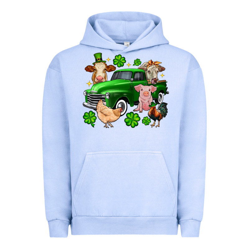 St. Patrick's Farm Animal Truck Urban Hoodie by OliviaCreatesArt | Teevron