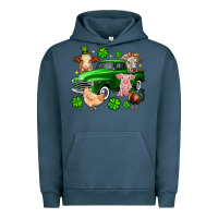 Pigment Midnight Navy St. Patrick's farm animal truck Urban Hoodie - OliviaCreatesArt