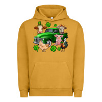 Pigment Peanut Butter St. Patrick's farm animal truck Urban Hoodie - OliviaCreatesArt