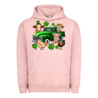 Pigment Salmon St. Patrick's farm animal truck Urban Hoodie - OliviaCreatesArt