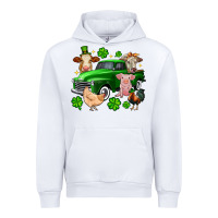 White St. Patrick's farm animal truck Urban Hoodie - OliviaCreatesArt