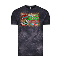 Cloud Black merry christmas western boots Vintage Tee - AdoDesignShop