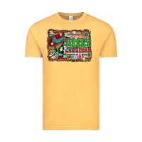 Vintage Mustard merry christmas western boots Vintage Tee - AdoDesignShop