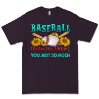 Plum baseball makes me happy you, not so much Premium Tee - HRA Design Shop