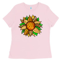Bubblegum Pink pineapple sunflower Ladies Tee - Zillion Design Studio