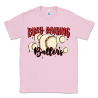 Bubblegum Pink busy raising ballers Classic Tee - MaliasSmallBusiness