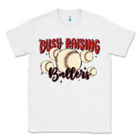 White busy raising ballers Classic Tee - MaliasSmallBusiness