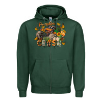 Sports Green pumpkin crush truck Zipper Hoodie - LillyAllenDesigns