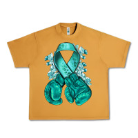 Peanut Butter teal ribbon with boxing gloves Urban Heavy Tee - NancyCooperArtShop