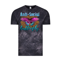 Cloud Black Western Anti-Social Butterfly Vintage Tee - LillyAllenDesigns