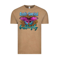 Vintage Coffee Western Anti-Social Butterfly Vintage Tee - LillyAllenDesigns