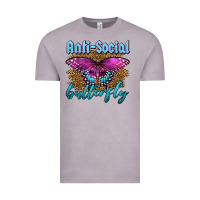 Western Anti-social Butterfly Vintage Tee | Teevron