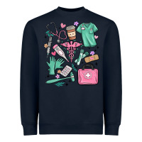 Navy can't talk right now doing medical assistant stuff Heavyweight Sweatshirt - MaliasSmallBusiness