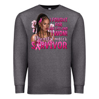 Charcoal Heather i fought for my life and i won afro woman Premium Sweatshirt - NancyCooperArtShop