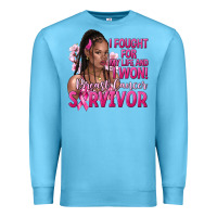 Ocean Blue i fought for my life and i won afro woman Premium Sweatshirt - NancyCooperArtShop