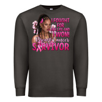 Smoke i fought for my life and i won afro woman Premium Sweatshirt - NancyCooperArtShop