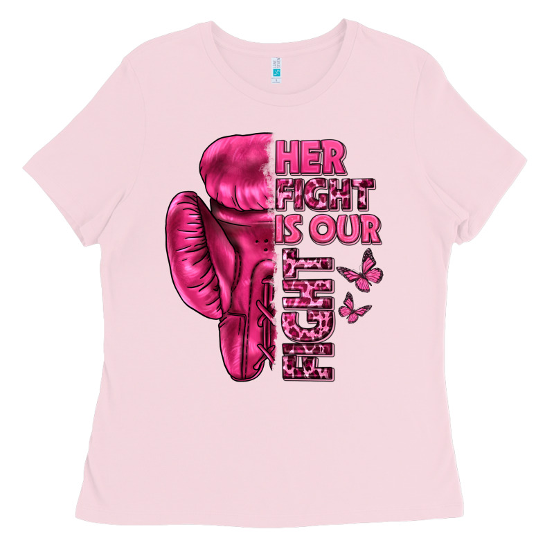 Her Fight Is Our Fight Cancer Ladies Tee by texasbilliewilder | Teevron