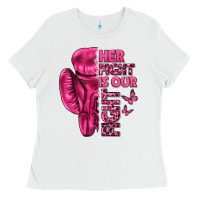 White Her Fight Is Our Fight Cancer Ladies Tee - texasbilliewilder