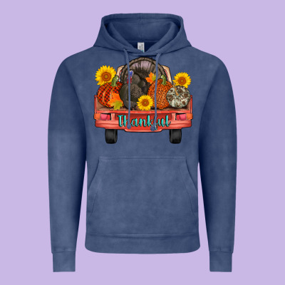 Thankful Turkey Truck Vintage Hoodie Designed By Adodesignshop