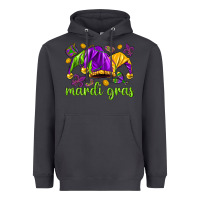 Smoke Mardi Gras with jester Heavyweight Hoodie - NancyCooperArtShop
