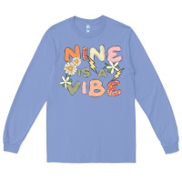 Colony Blue nine is a vibe Long Sleeve Tee - MaliasSmallBusiness