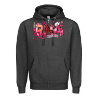 Charcoal Heather rna breast cancer registered nurse assistant Zipper Hoodie - LillyAllenDesigns