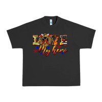 Pigment Black Love My Hero Firefighter Urban Heavy Tee - LillyAllenDesigns