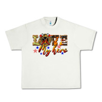 Pistachio Love My Hero Firefighter Urban Heavy Tee - LillyAllenDesigns