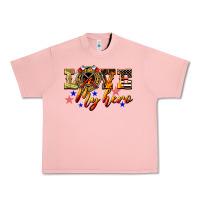 Salmon Love My Hero Firefighter Urban Heavy Tee - LillyAllenDesigns