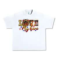 White Love My Hero Firefighter Urban Heavy Tee - LillyAllenDesigns