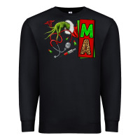 Black Christmas Character Nurse Premium Sweatshirt - NancyCooperArtShop