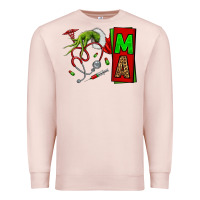 Pale Pink Christmas Character Nurse Premium Sweatshirt - NancyCooperArtShop