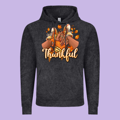 Thankful Black Girl Sneakers Vintage Hoodie Designed By Ranaportraitstore