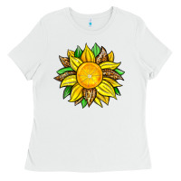 White lemon sunflower Ladies Tee - Zillion Design Studio
