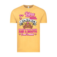 Vintage Mustard As A Libra Girl I Was Born With My Heart On My Sleeve And A Mouth Vintage Tee - Jasminsmagicworld