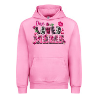 Fuchsia Pink One loved mama Valentine's Day Urban Hoodie - FaDigitalArtStudio