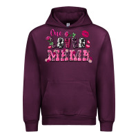 Mauve Wine One loved mama Valentine's Day Urban Hoodie - FaDigitalArtStudio