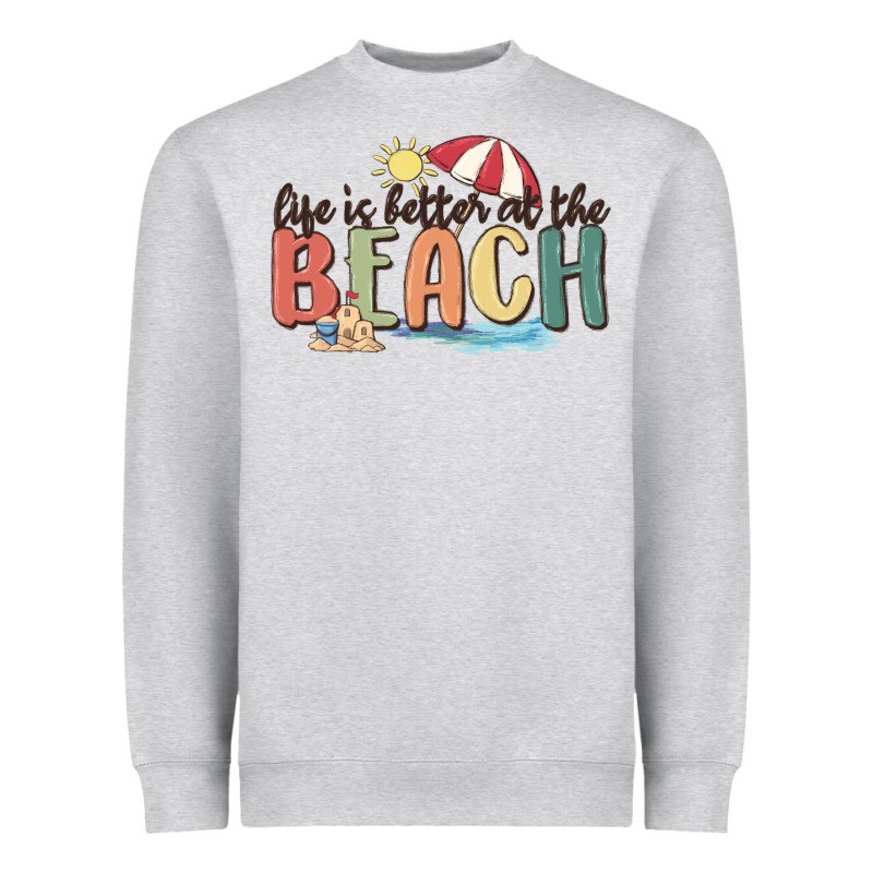 Life Is Better At The Beach Heavyweight Sweatshirt by MaliasSmallBusiness | Teevron