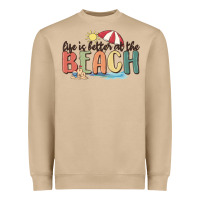 Mushroom life is better at the beach Heavyweight Sweatshirt - MaliasSmallBusiness