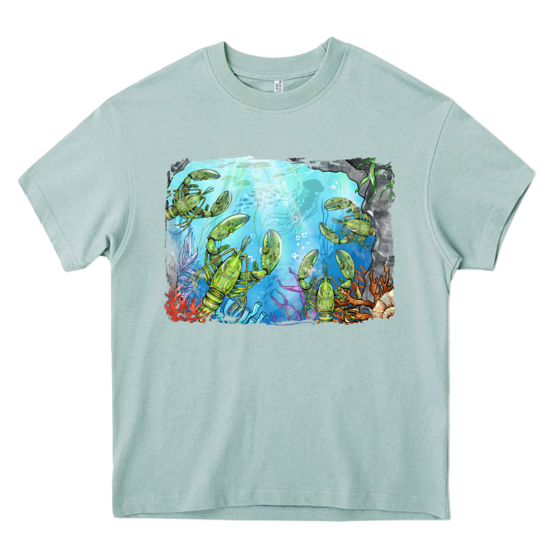 Lobster Background Heavy Core Tee by BarkalooDesign | Teevron